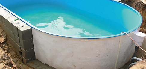 Structure de piscine en acier Mahogany
