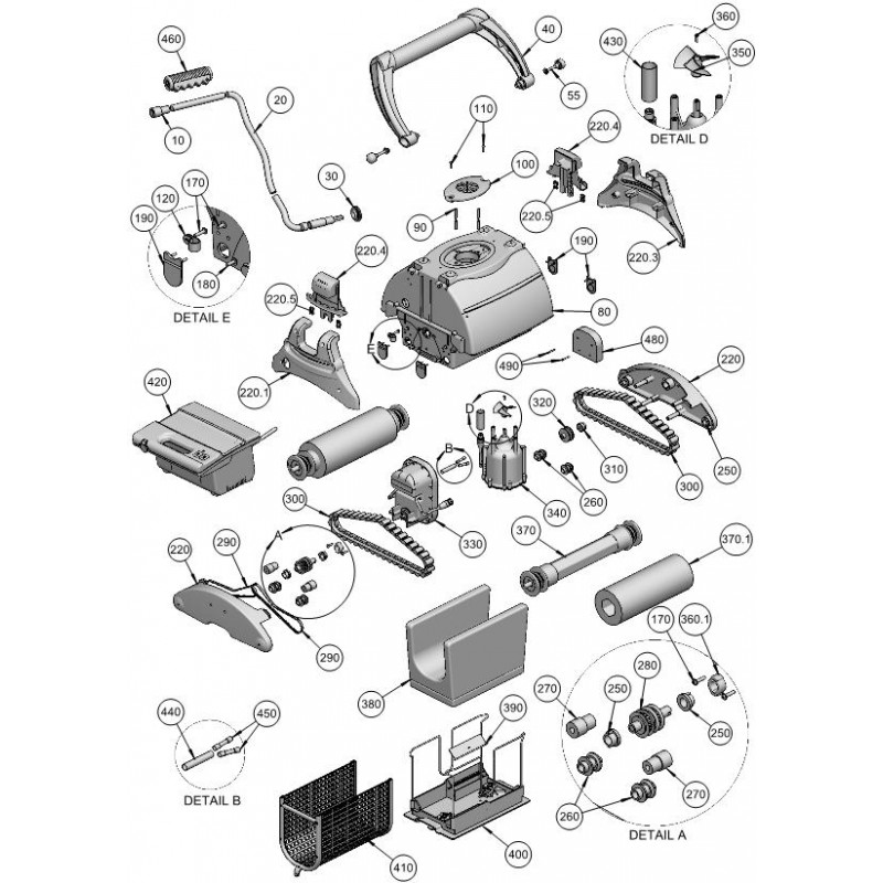 Pièces détachées pour Robot TYPHOON Junior (Jr)