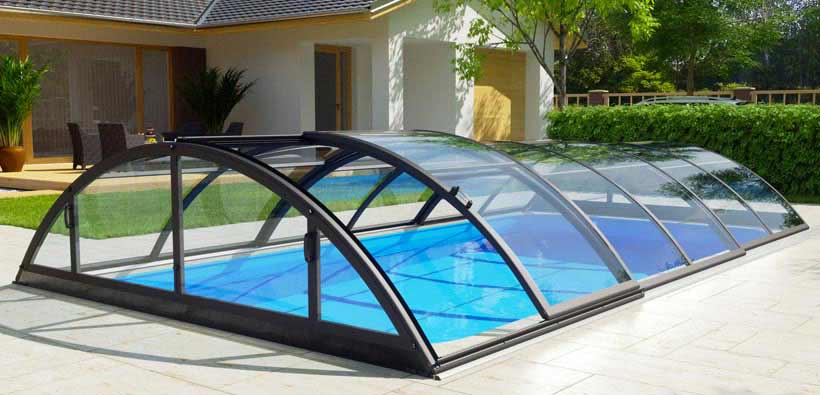 Abri SILHOUETTE QUARTZ XXL pour piscines jusqu'à 10.50m x 5.00m