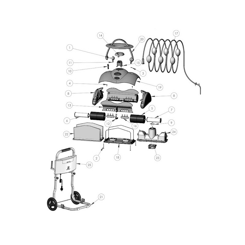 Pièces détachées robot Zodiac LAZERNAUT