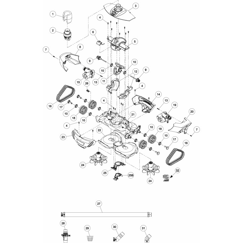 Pièces détachées pour robot Zodiac MX930