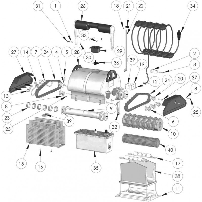 Pièces détachées robot Zodiac PATRIOTE
