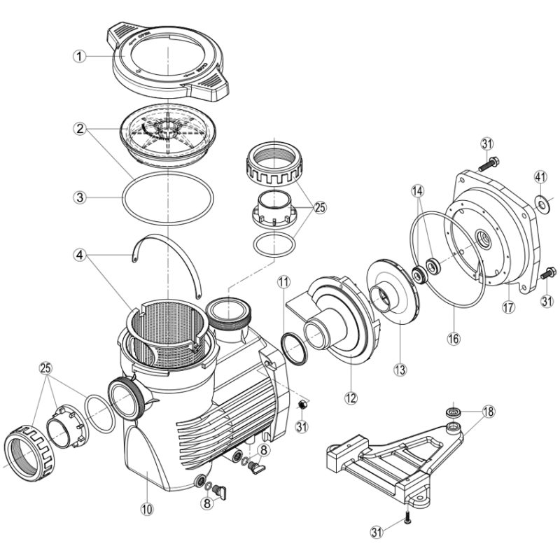 Pièces détachées pompe de filtration K-FLO