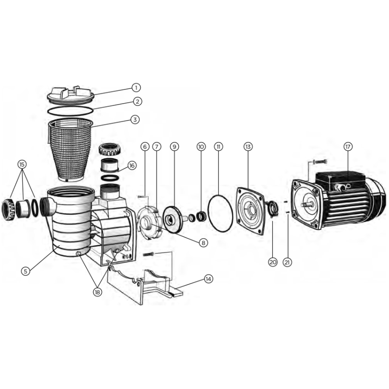Pièces détachées pompe de filtration SUPATUF