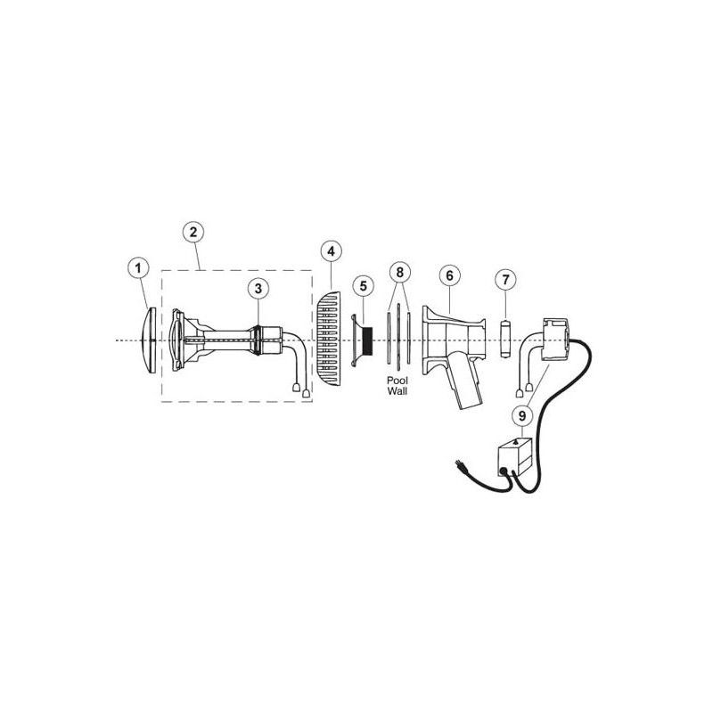 Pièces détachées Projecteur MINI blanc/inox fixation rapide (ASTRALPOOL