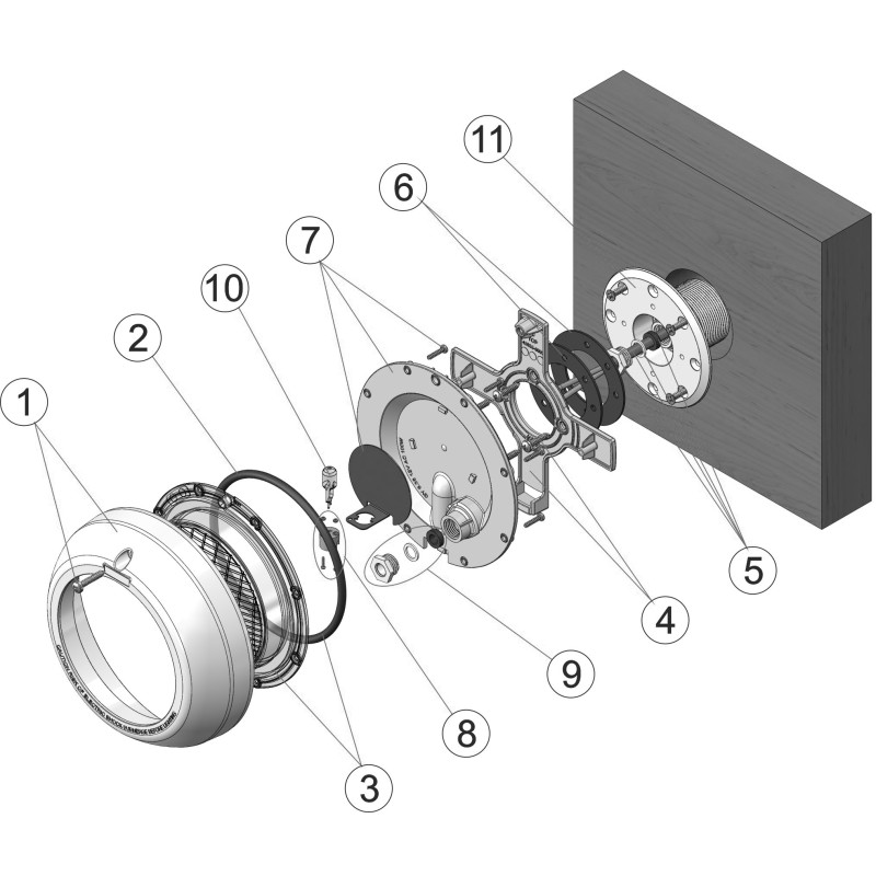 Pièces détachées : Niche de projecteur STANDARD vis parker - piscine