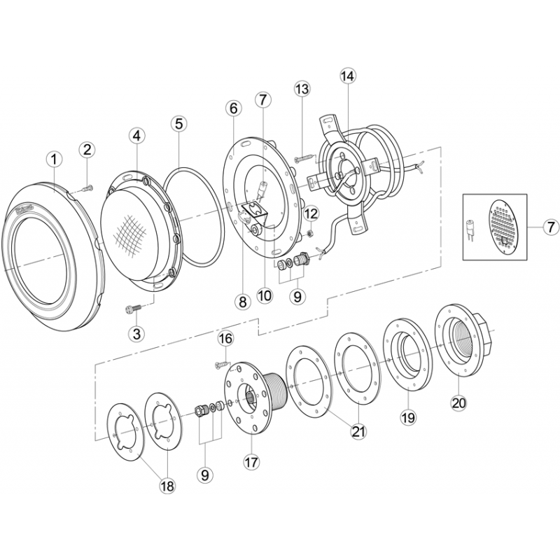 Coupe-flux 4 volet pour projecteur ADJ Encore Profile Mini WW ou Color