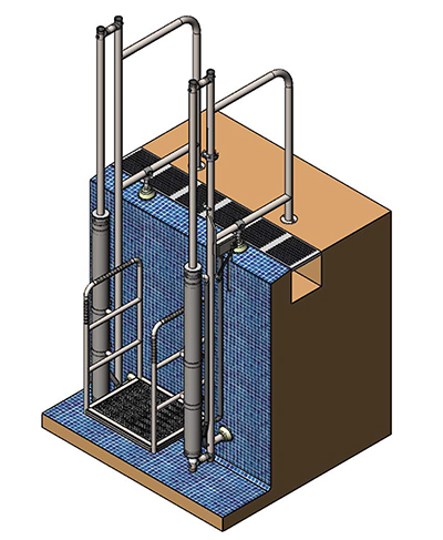 Echelle pour handicapé spéciale piscine