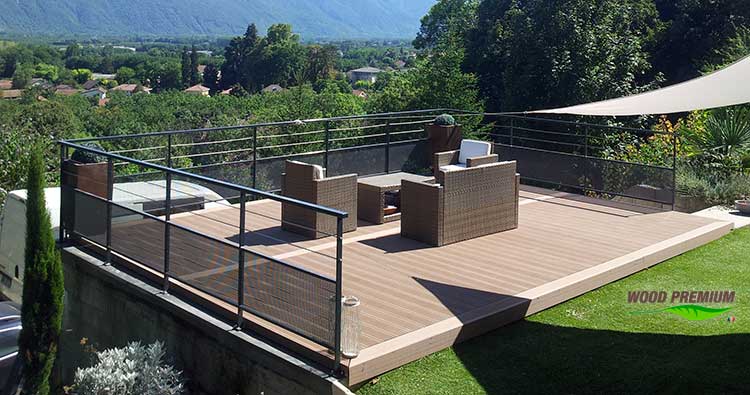 Plage piscine en bois composite WOOD PREMIUM Plage piscine en bois composite WOOD PREMIUM
