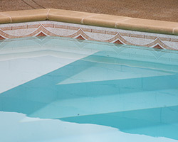 Liner piscine enterrée 75/100ème POOL 75 coloris beige avec frise mallorca Liner piscine enterrée 75/100ème POOL 75 coloris beige avec frise mallorca