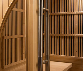 Porte en verre trempé sauna infrarouge colorado 4 places