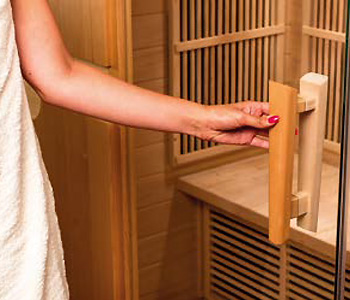 Porte en verre trempé sauna infrarouge 2 places Indiana Porte en verre trempé sauna infrarouge 2 places Indiana