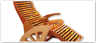 Position ergonomique du fauteuil infrarouge Alto confort plus Position ergonomique du fauteuil infrarouge Alto confort plus