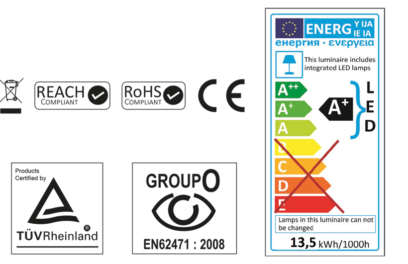 Certification Projecteur plat à led blanc seamaid Certification Projecteur plat à led blanc seamaid