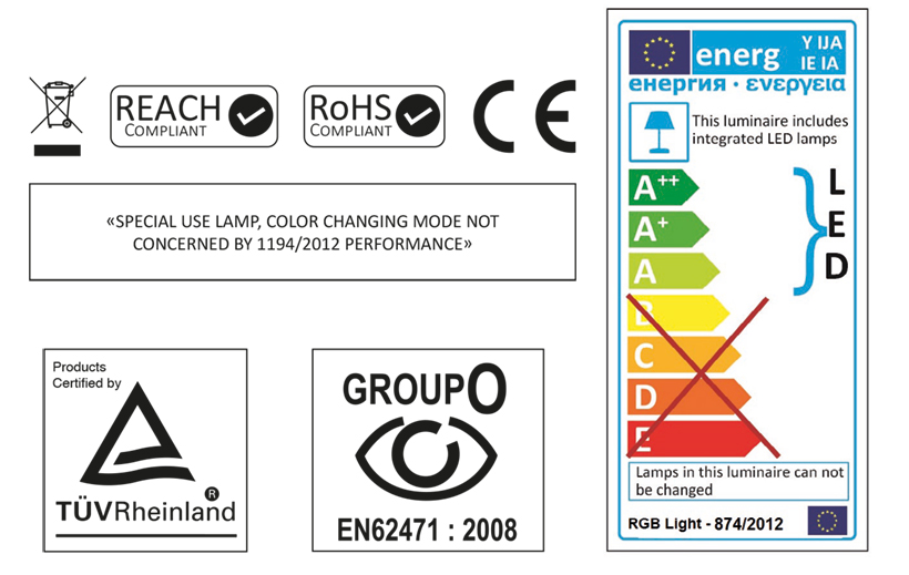 Certification projecteur tubulaire led couleur seamaid Certification projecteur tubulaire led couleur seamaid
