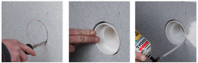 Installation du refoulement du kit polystyrène du kit piscine polystyrène Astralpool First Bloc Installation du refoulement du kit polystyrène du kit piscine polystyrène Astralpool First Bloc
