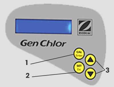 Interface régulateur zodiac GenChlor Interface régulateur zodiac GenChlor