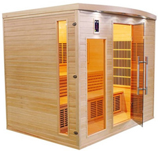 Sauna infrarouge 5 places Apollon vue 2 Sauna infrarouge 5 places Apollon vue 2