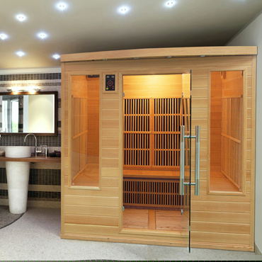 Sauna infrarouge 4 à 5 places Apollon Club vue 2 Sauna infrarouge 4 à 5 places Apollon Club vue 2