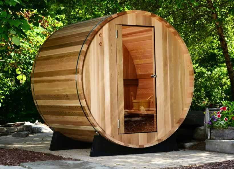 Sauna barrel en cèdre SALEM pour 2 personnes Sauna barrel en cèdre SALEM pour 2 personnes