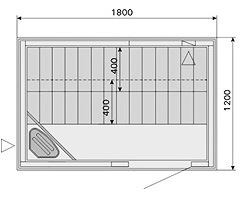 Sauna harvia Basic Line modèle 1812B Sauna harvia Basic Line modèle 1812B