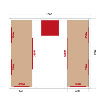 Plan du sauna Hybrid Combi