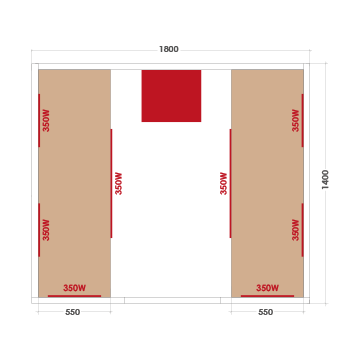 Plan du sauna Hybrid Combi Plan du sauna Hybrid Combi