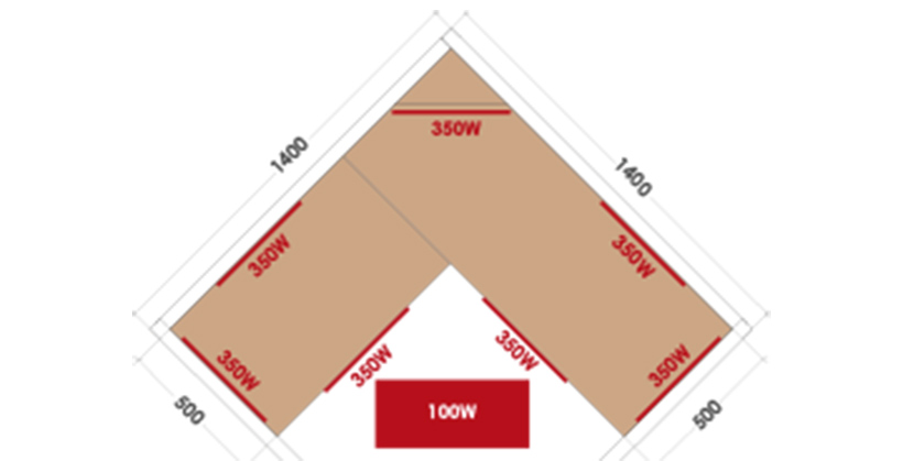Dimensions sauna infrarouge Multiwave 3C Dimensions sauna infrarouge Multiwave 3C
