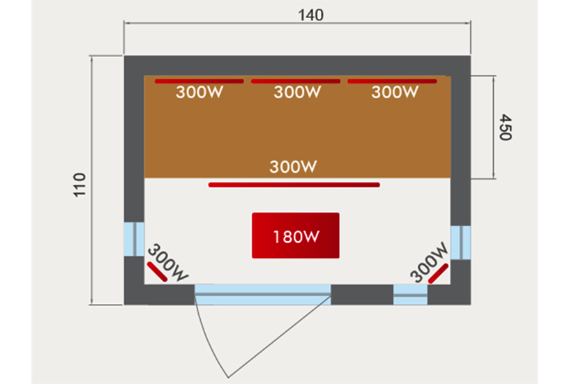 Dimensions sauna infrarouge spectra 2 Dimensions sauna infrarouge spectra 2