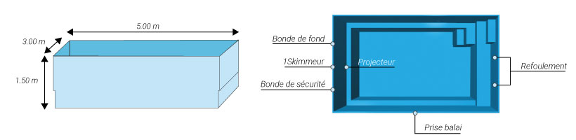 Schema piscine en coque Saint Tropez 5B Schema piscine en coque Saint Tropez 5B