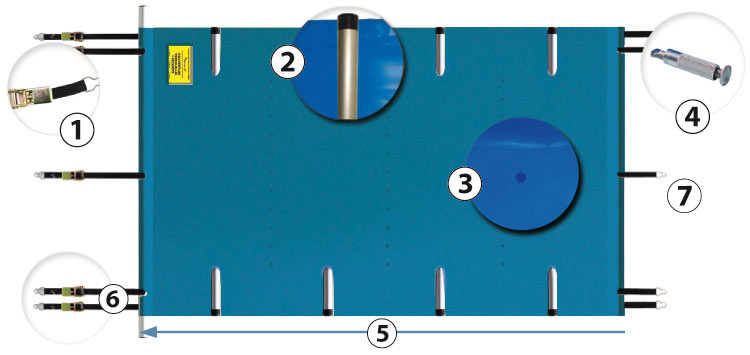 Bâche piscine Starpool Premium schema côté ciel Bâche piscine Starpool Premium schema côté ciel