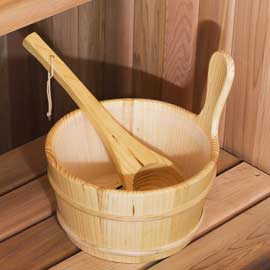Seau et louche accessoires de sauna barrel Seau et louche accessoires de sauna barrel