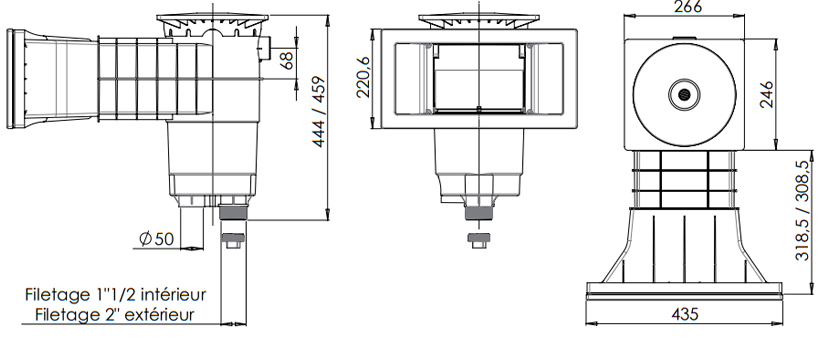 Skimfiltre Weltico A400 version Design schema