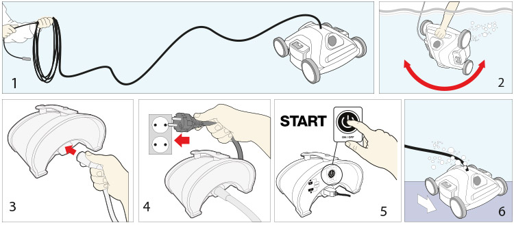 Installez votre Aquabot Jet et démarrez le nettoyage de votre piscine en seulement 6 étapes Installez votre Aquabot Jet et démarrez le nettoyage de votre piscine en seulement 6 étapes