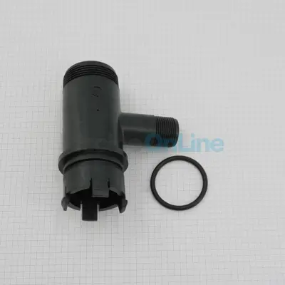 Raccord hydraulique sortie condenseur avec piquage court + joint (pour pompes à chaleur Zodiac avant 2016) (R061100100)