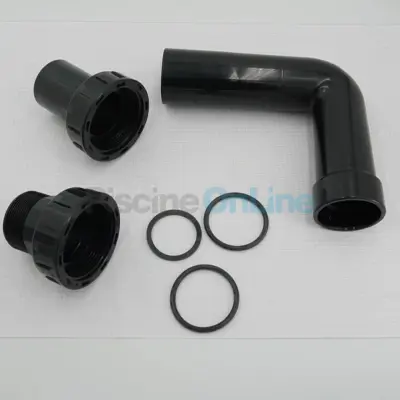 Plomberie de liaison supérieure et inférieure pour vanne SIDE noire 2" Entraxe 230 mm (nouveau modèle) (4404120504)
