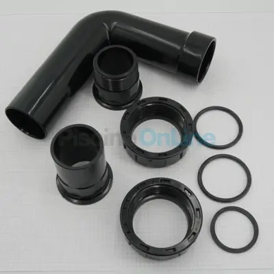 Plomberie de liaison supérieure et inférieure pour vanne SIDE noire 2" Entraxe 230 mm (nouveau modèle) (4404120504)