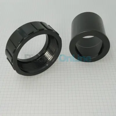 Raccord union 1.5'' avec écrou noir pour pompes EMAUX SS Séries (E89280105B)