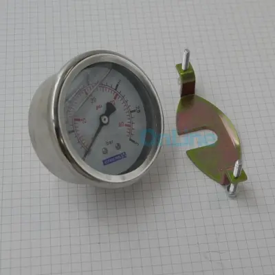 Manomètre 3 Bars à bain d'huile pour filtres à sable VIC PRAGA EUROPA - cadran diamètre 73mm (4404170102)