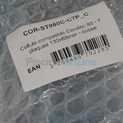 Cellule compatible Aqualyse, ST - modèle 080 - 7 plaques - sans détecteur de débit ref KITCORE connexion cosse (COR-ST080C-C7P_C)