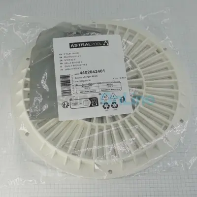 Grille + vis (métriques) pour buse de refoulement de fond 3'' avec grille Ø215mm (11795) (4402042401)