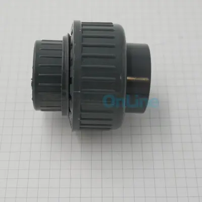 Raccord union pour tube de rinçage -  3 pièces PVC pression Ø25 mm x 3/4? fileté PN16 + joint - SIBO/Fluidra (AB242)