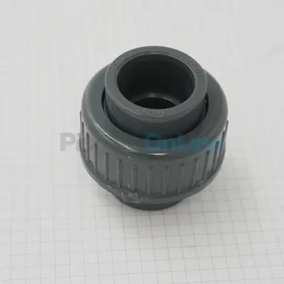 Raccord union pour tube de rinçage -  3 pièces PVC pression Ø25 mm x 3/4? fileté PN16 + joint - SIBO/Fluidra (AB242)