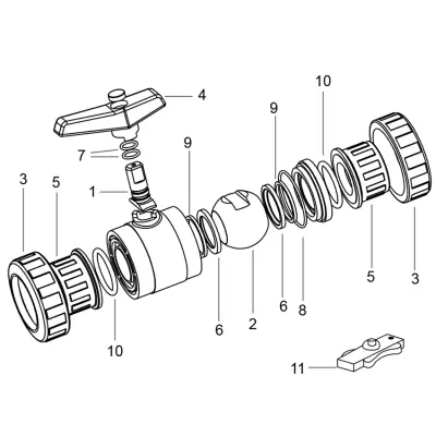 Collet 3/4" pour Vanne Ø 25 - PN16 (voir pièce 5 sur schéma vanne) (02463R0105)