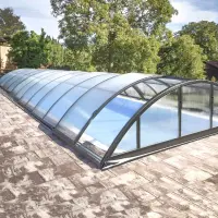 Abri KLASIK D pour piscine jusqu'à 12,50m x 5,50m