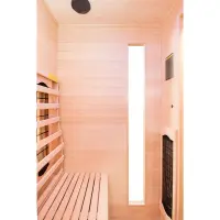 Intérieur du sauna infrarouge Apollon Quartz 2 places