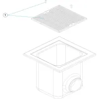 Pièces détachées pour Bonde de fond CERTIKIN carrée