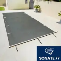 Bâche de sécurité à barres pour coque SONATE Excel Piscines