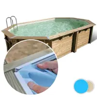 Liner pour piscine UBBINK Lagon 640x400 octogonal 6,4m x 4m, H. 1,3m