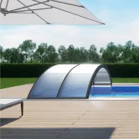 Abri KLASIK B pour piscine jusqu'à 8,50m x 4,20m